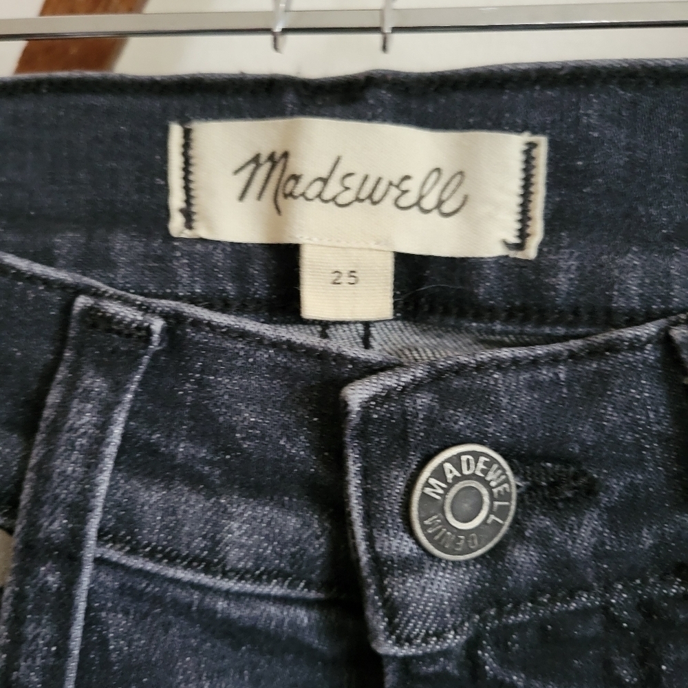 Madewell Skinny Jean Stretchy Dark Wash Blue Denim Small 25 - Picture 5 of 9